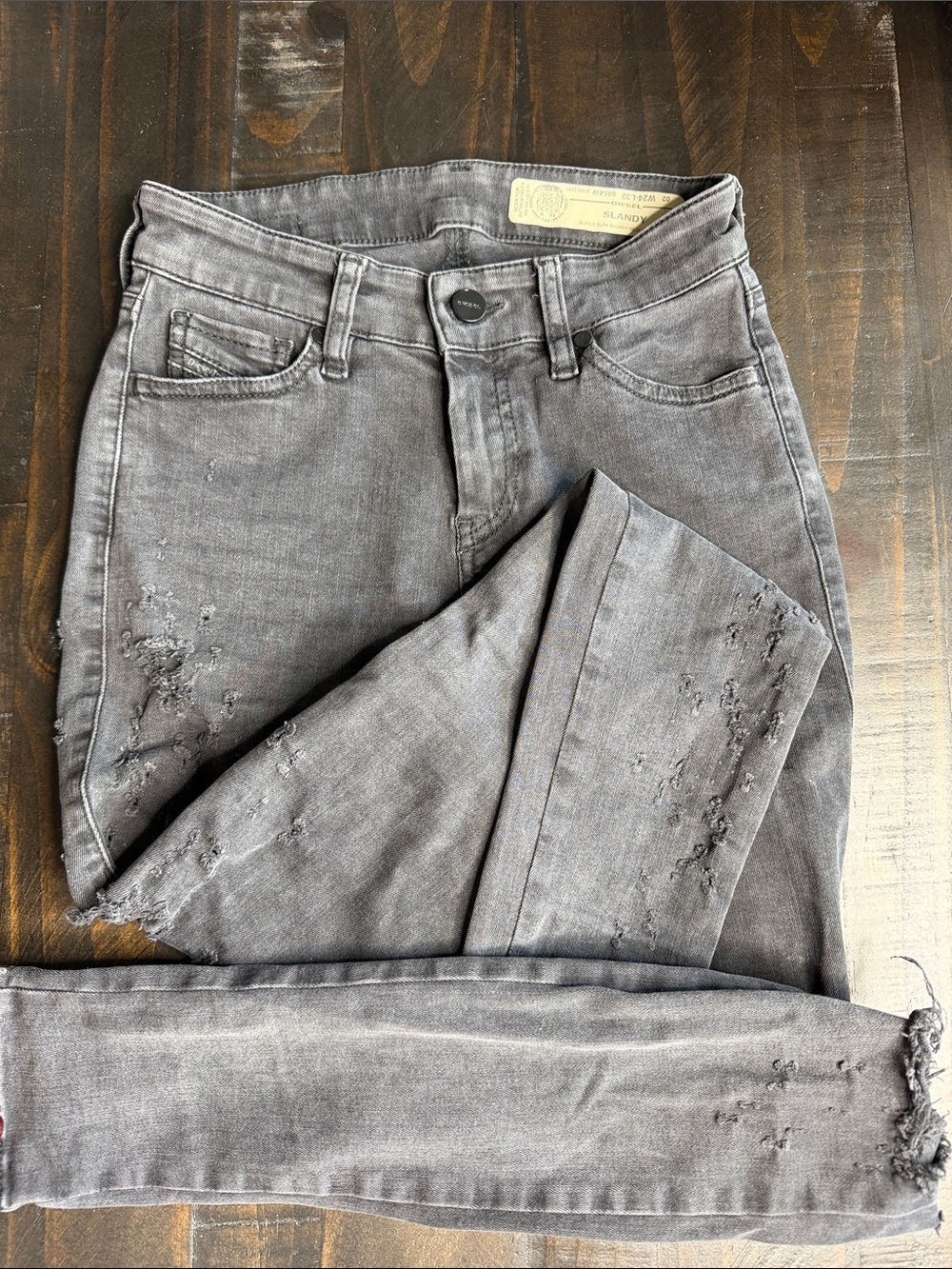 Diesel Gray Women's Skinny Distressed Jeans
